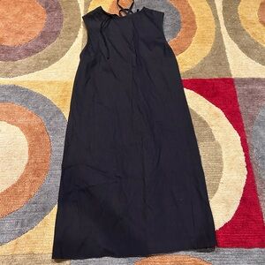 NWOT Theory Keshelle Black Back Lace Up Sleeveless Dress Above The Knee Size 6